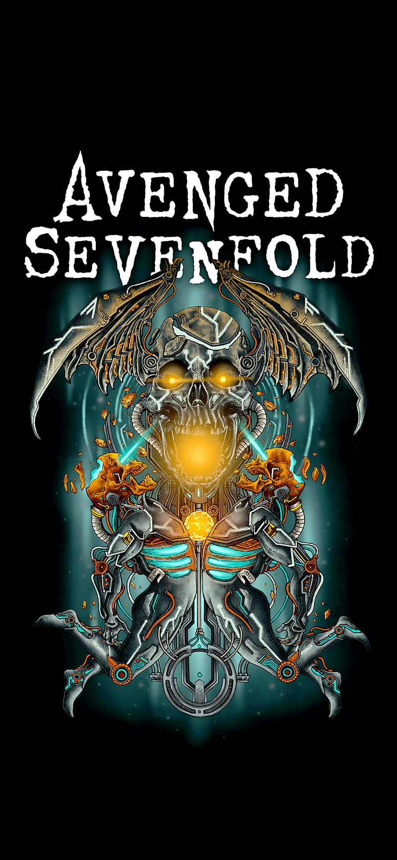 avenged sevenfold, a7x, deathbat, sevenfold logo, HD phone wallpaper