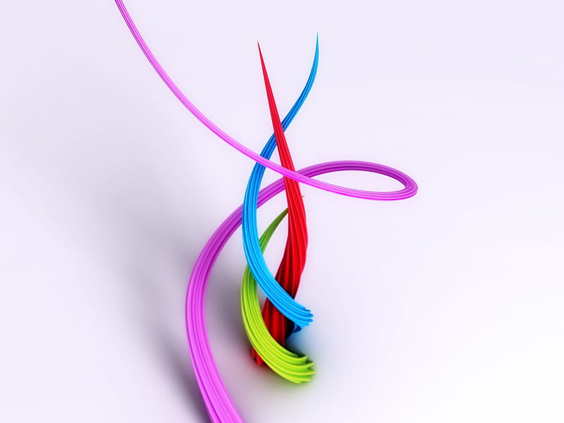 collapse by sha x dow, colorful, 3d, swirls, colorful swirls, HD wallpaper