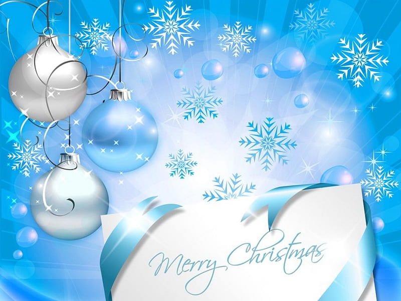 Merry Christmas, ornaments, pretty, background, bonito, nice, merry, blue,  letter, HD wallpaper | Peakpx