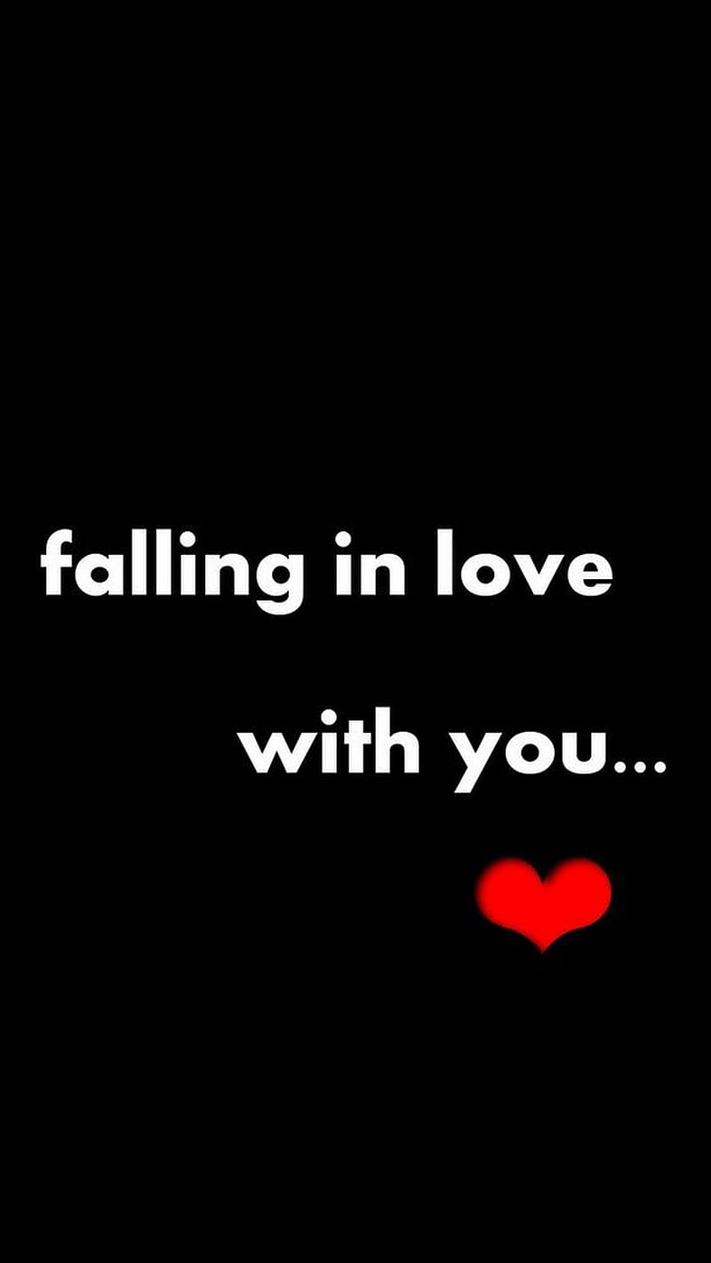 With you, falling, siempre, heart, love, miss, phone, red, up, words ...