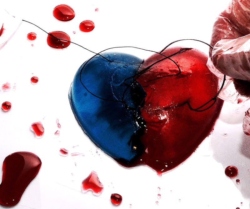 Sewing You, blood, heart, love, red, sew, HD wallpaper | Peakpx