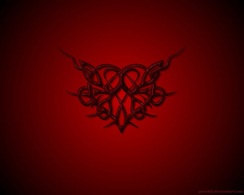 sark heart by gosiekd.jpg, love, heart, dark, HD wallpaper