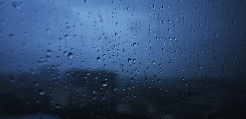 drops, glass, rain, moisture, macro, HD wallpaper