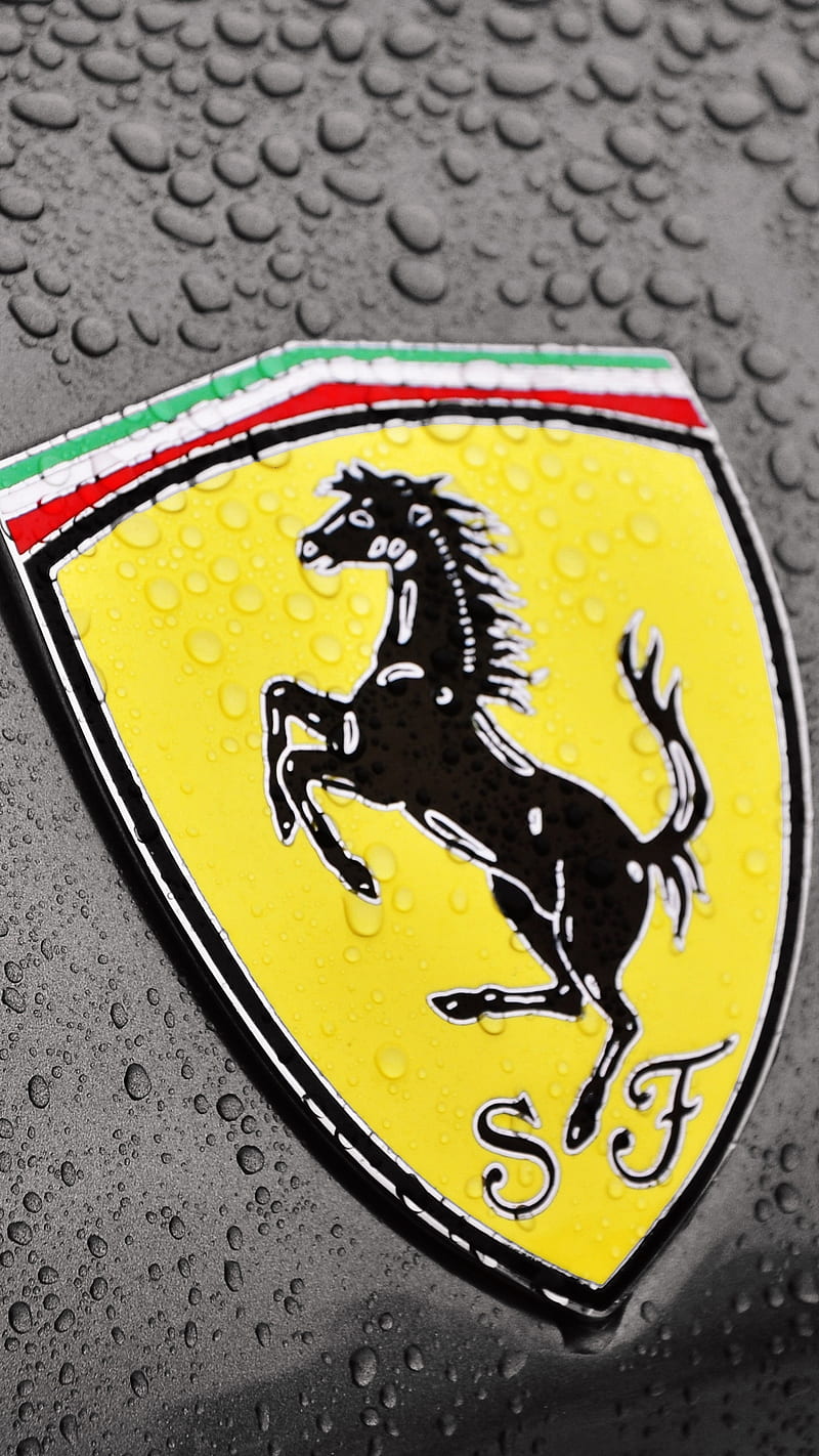 Ferrari Yellow Logo, sports car, car, horse, HD phone wallpaper | Peakpx