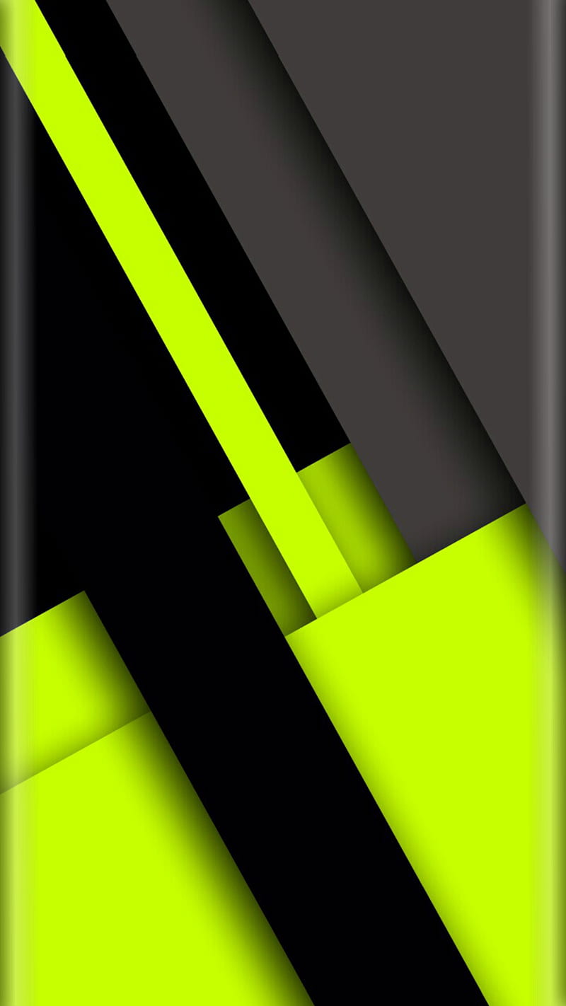 Abstract, black, edge style, green, gris, neon, s7, s8, HD phone wallpaper
