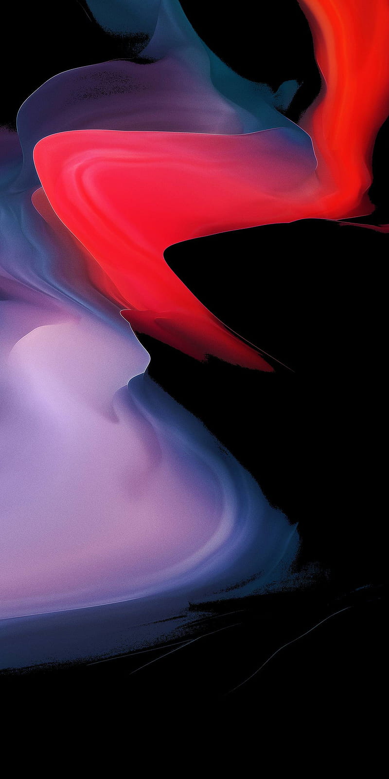 OnePlus 6, abstract, amoled, black red, trutone, HD phone wallpaper