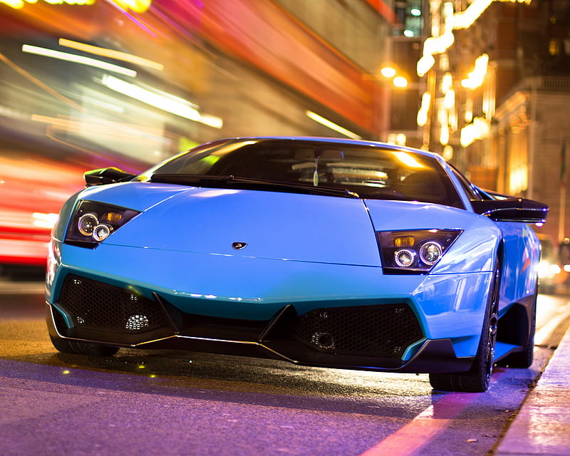 Lamborghini , blue, car, carros, city lambo, lamborghini, racing, street, super, HD wallpaper