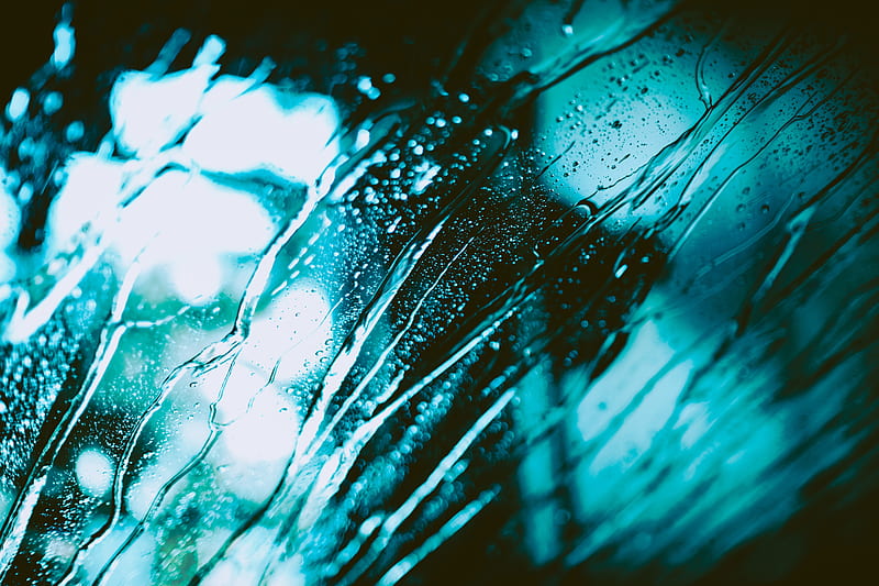 glass, water, macro, droplets, drops, HD wallpaper