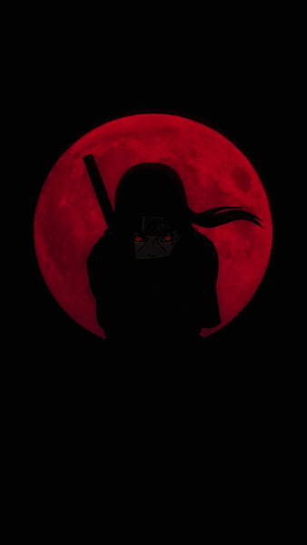 Akatsuki Red, moon, HD wallpaper