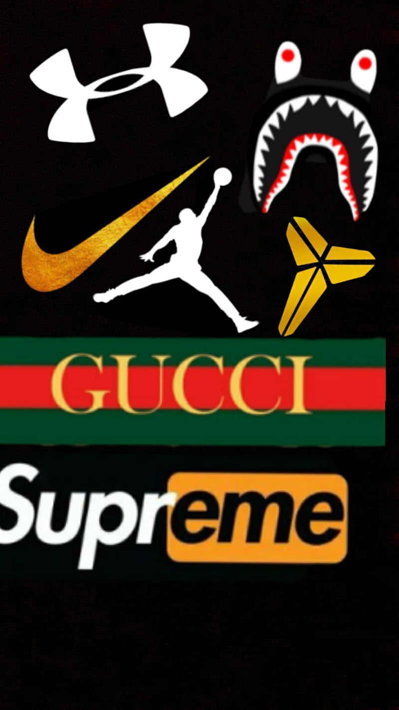 Logos, guccis, supreme, HD phone wallpaper