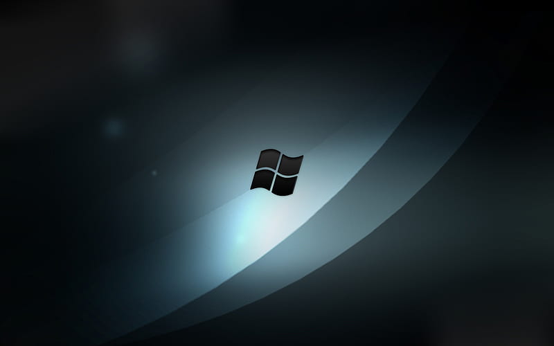 Windows, logo, emblem, gray abstract waves, operating system, HD wallpaper