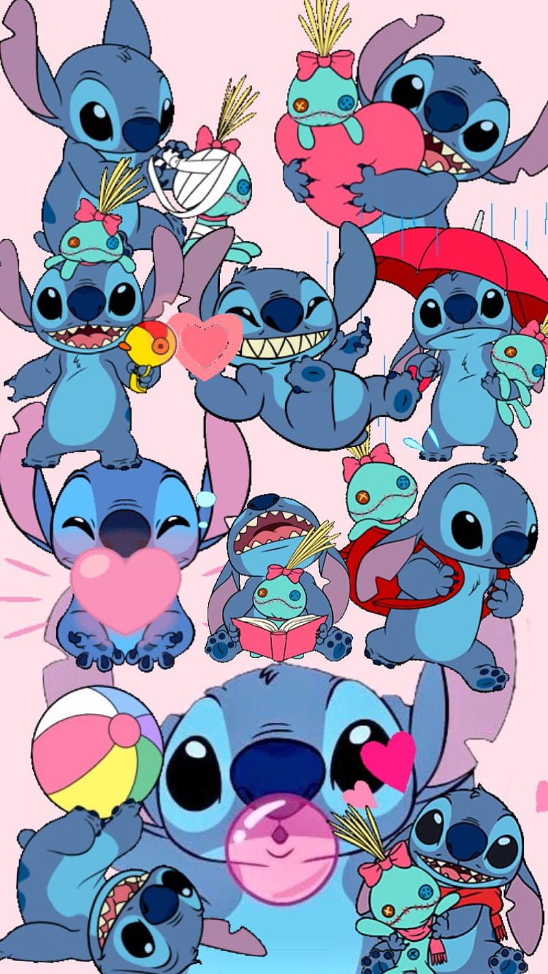 Stitch and angel sticker  Lilo e stitch Disney stitch Imagem de fundo  para iphone