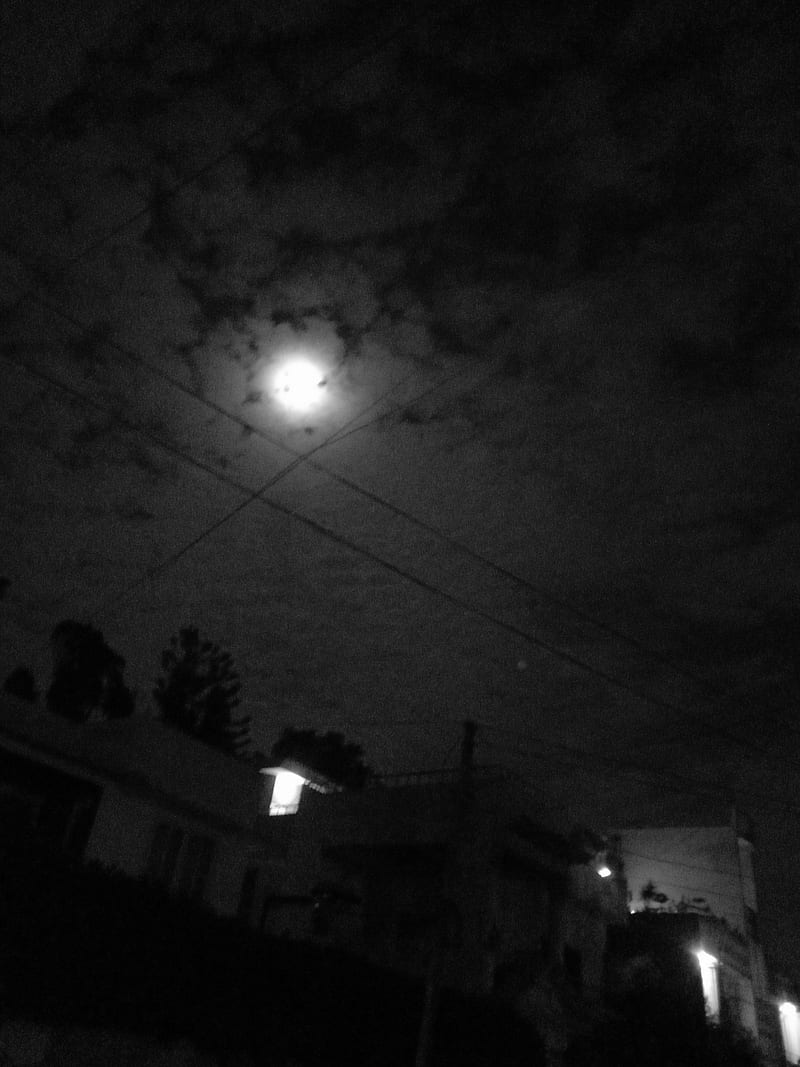 Moon in Night sky, clouds, full moon, HD phone wallpaper | Peakpx
