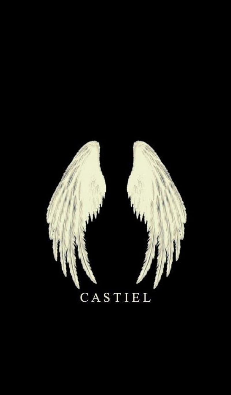 Castiel Wings, angel, castiel, supernatural, wings, HD phone wallpaper