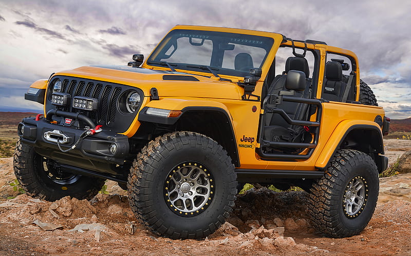 Jeep Wrangler Nacho Concept, offroad, 2019 cars, desert, Jeep Wrangler, american cars, Jeep, HD wallpaper
