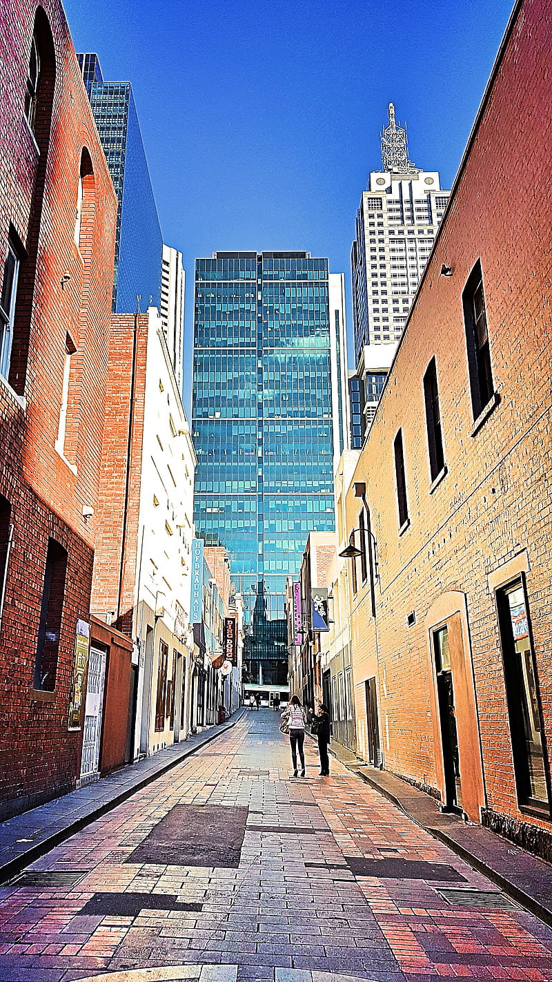 Laneway in Melbourne, alley, alleyway, cobblestones, lane, laneway, market lane, melbourne, HD phone wallpaper