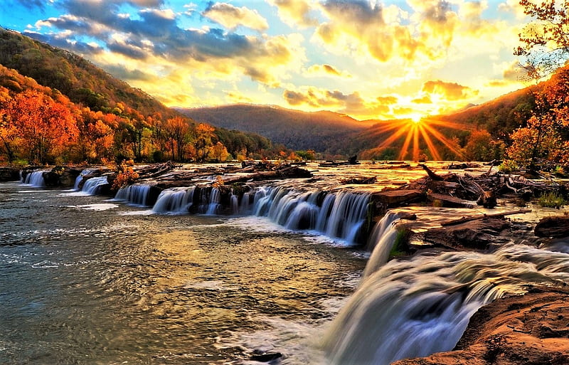 1920x1080px, 1080P free download | West Virginia Sunset, Mountains ...