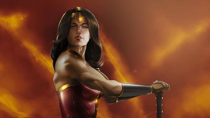 Wonder Woman Girl 2020, wonder-woman, superheroes, artwork, artist, artstation, HD wallpaper