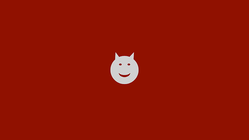 Yes - Devil, angry, cat, devil, happy, minimal, red, sad, scary, weird, HD wallpaper