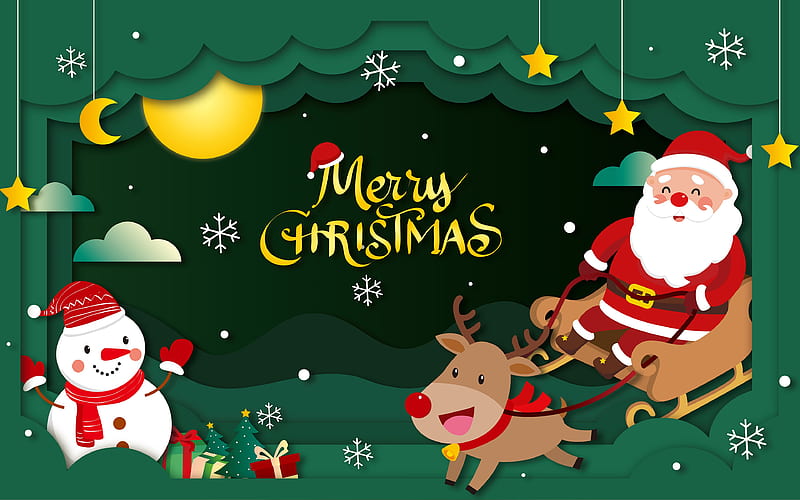 Merry Christmas 2021 Happy New Year Poster, HD wallpaper