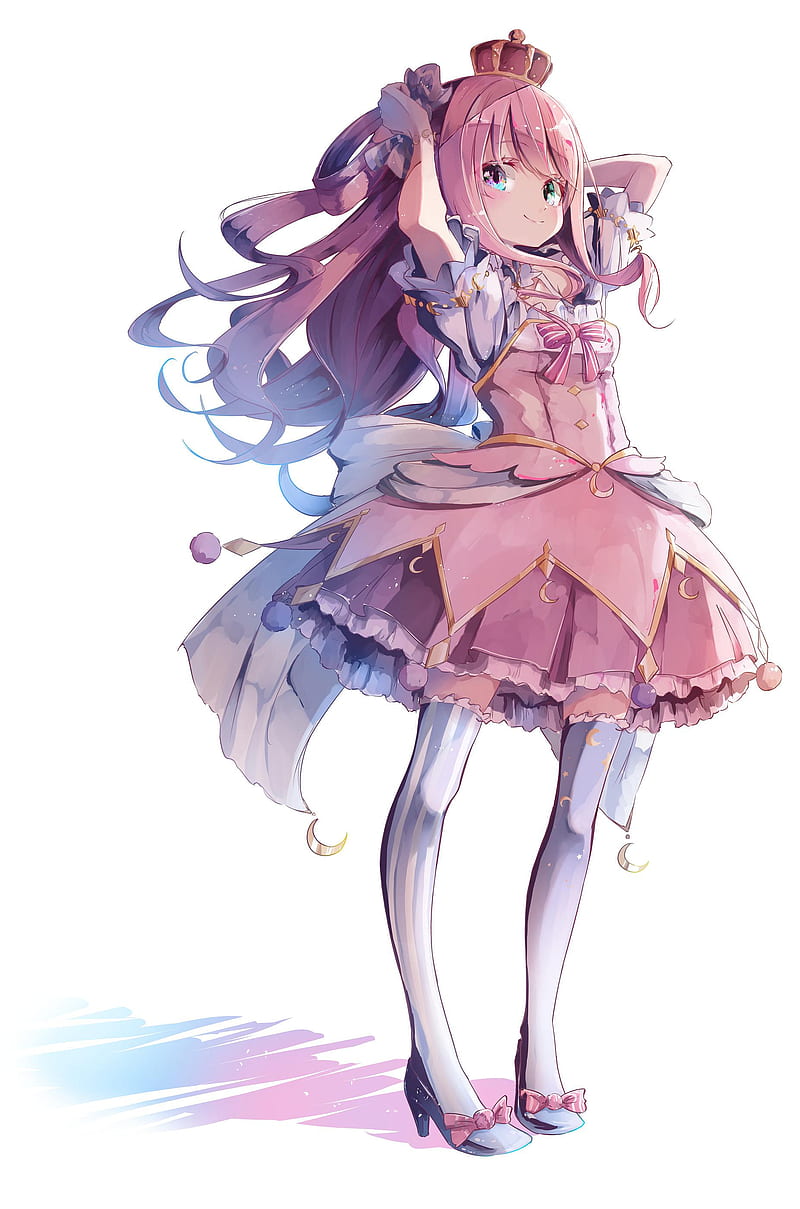 Himemori Luna, anime girl, cute, hime, hololive, nanora, vtuber, HD phone wallpaper