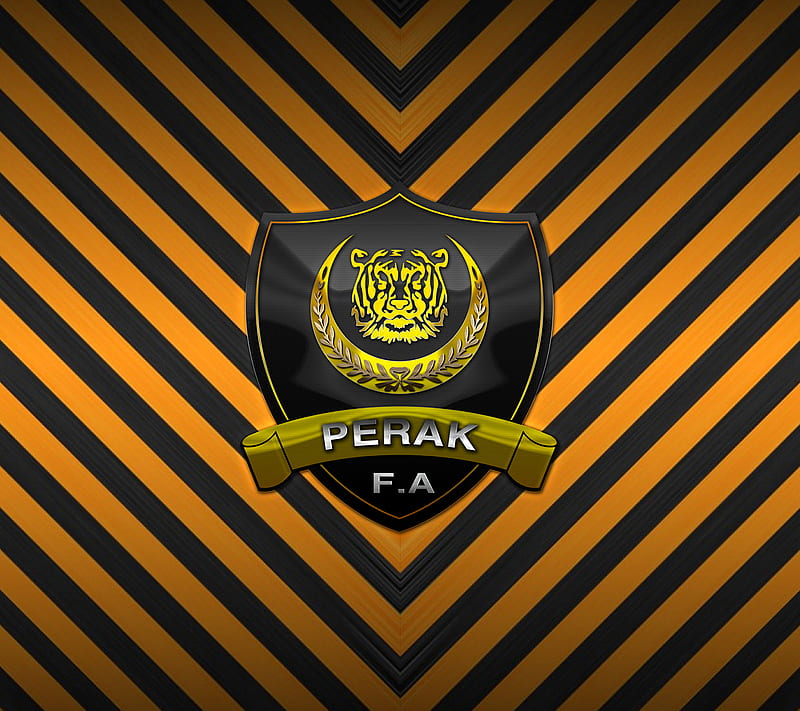 Perak FA MLS, black league, malaysia, stripe, super, tiger, yellow, HD wallpaper