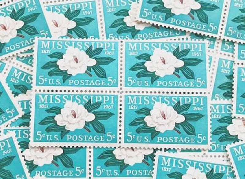 USA post stamps - Magnolia, Stamps, collage, philately, collectables, Magnolias, ephemera, HD wallpaper