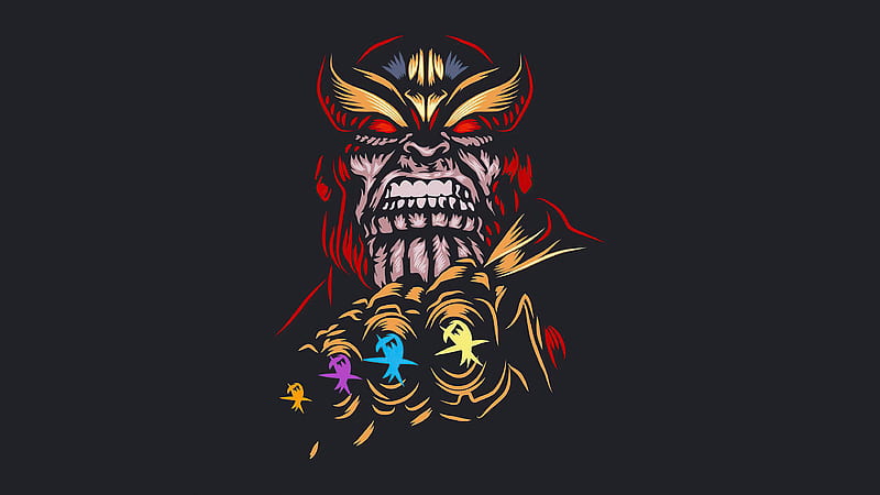Thanos Dark Minimal 2020, HD wallpaper