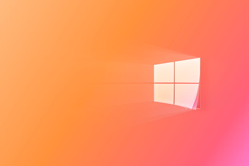 Windows, Windows 10, Logo, Microsoft, orange (Color), HD wallpaper