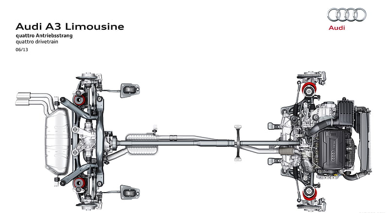 2015 Audi A3 Sedan - quattro Drivetrain - Technical Drawing , car, HD wallpaper