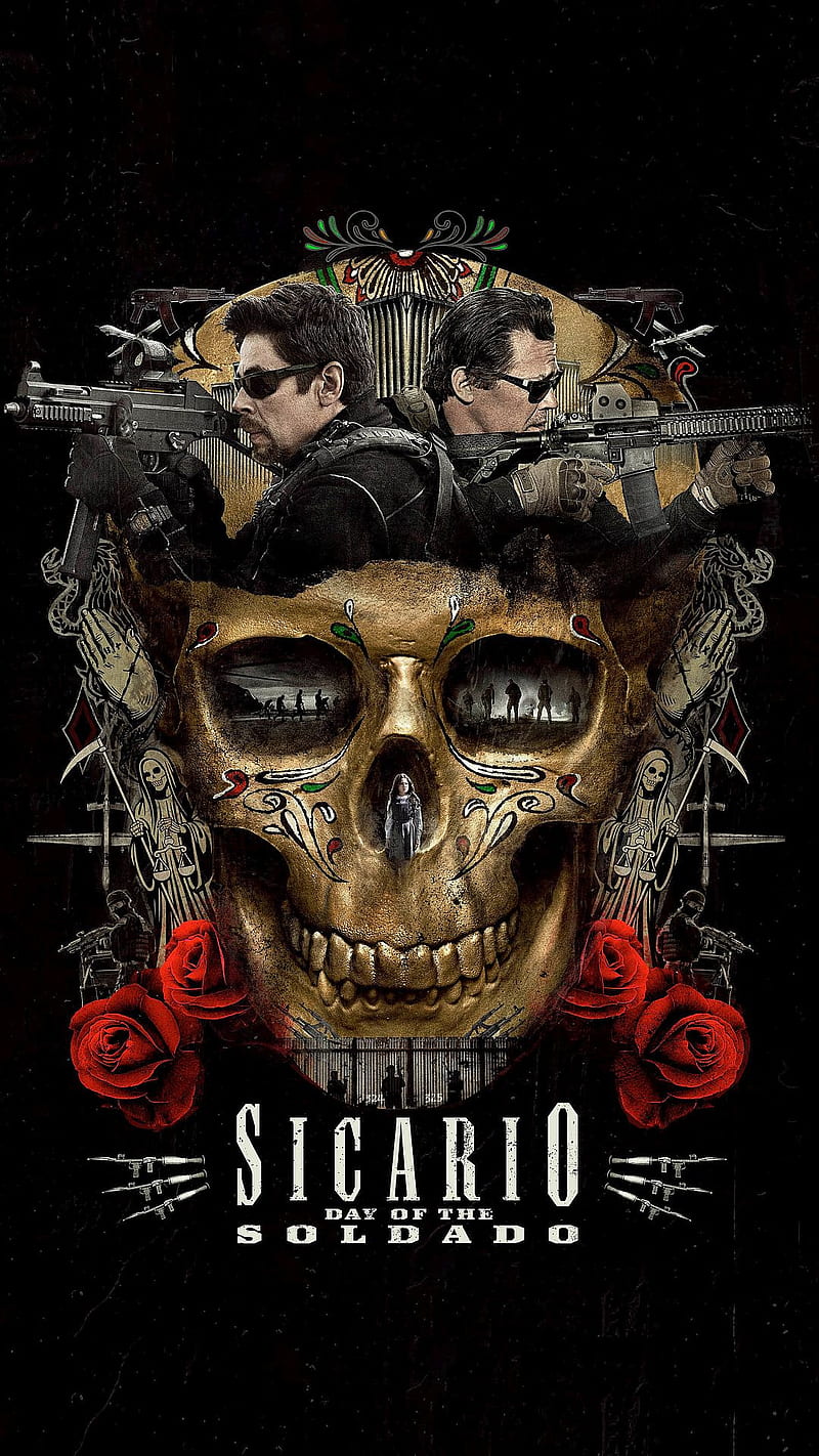 Sicario, day of the soldado, 2018, movie, poster, action, crime, drama, benicio del toro, HD phone wallpaper