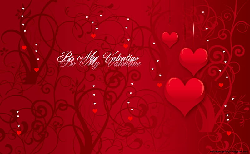 Happy Valentine's Day!, red, heart, texture, valentine, card, HD wallpaper