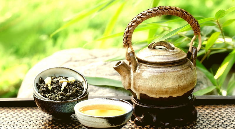 Tea in the garden, drink, graphy, tea, softness, HD wallpaper