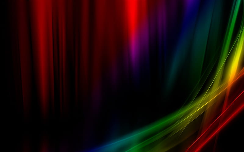 waves, creative, rainbow, lines, colorful spectrum, abstract background, HD wallpaper