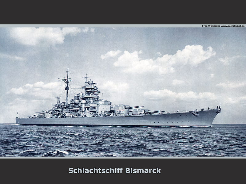 Battleship Bismarck, guerra, germany, ww2, bismarck, battleship, kriegsmarine, HD wallpaper