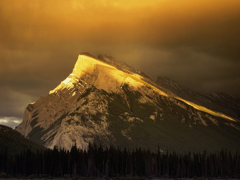mysterious yellow mountain summit, mountain, yellow, mysterious, summit, HD wallpaper