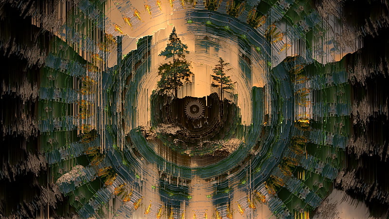 Psychedelic Forest, art, illustration, nature, pattern, pixel, trip, HD  wallpaper | Peakpx