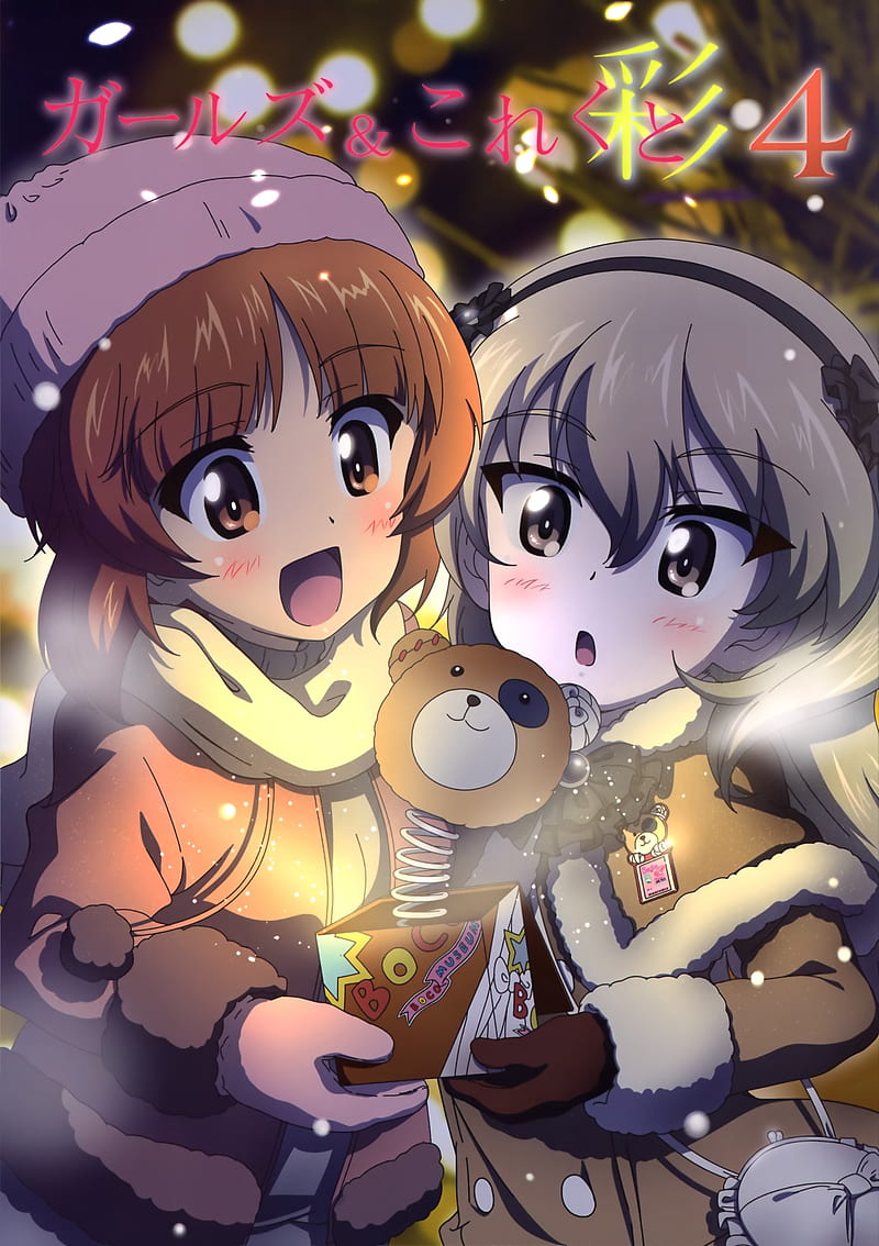 girls und panzer, shimada arisu, nishizumi miho, cute, winter, Anime, HD phone wallpaper
