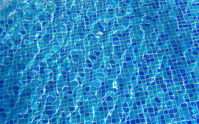 water blue texture, pool top view, pool background, water waves texture, water background, water top view, water texture, waves background, HD wallpaper