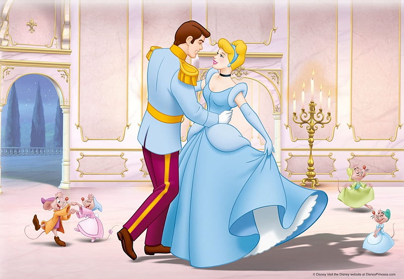 Cinderella, prince charming, dress, luminos, fantasy, dance, princess,  couple, HD wallpaper | Peakpx