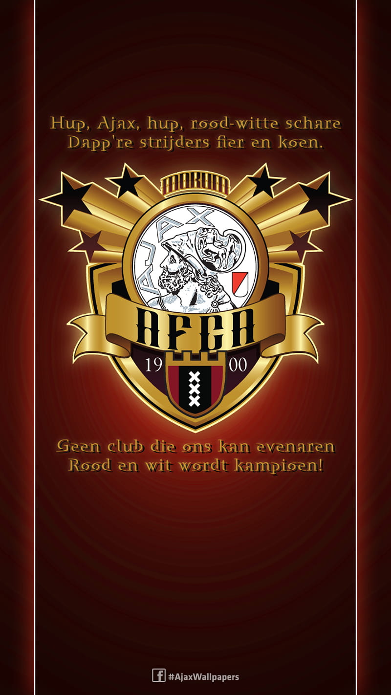 Ajax Gold Shield, afca, ajax amsterdam, ajax, feyenoord, mokum, psv, wzawzdb, HD phone wallpaper