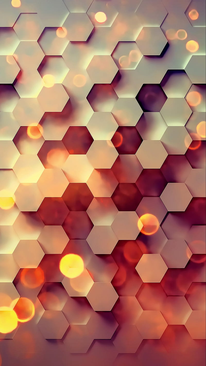 Hexagons, 3d, abstract, android, background, hexagonal, pattern, HD phone wallpaper