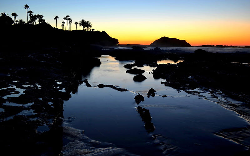 Laguna Beach Sunset, nature, sunset, beach, HD wallpaper
