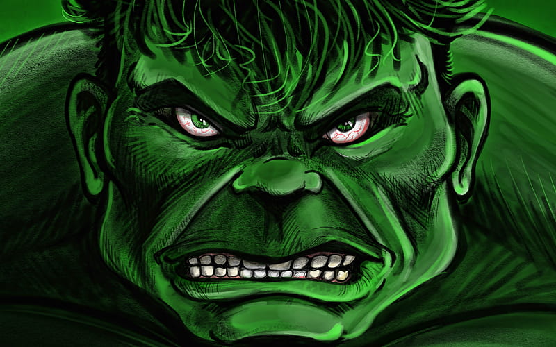 Hulk close-up, superheroes, creative, Angry Hulk, monster, Hulk, HD wallpaper