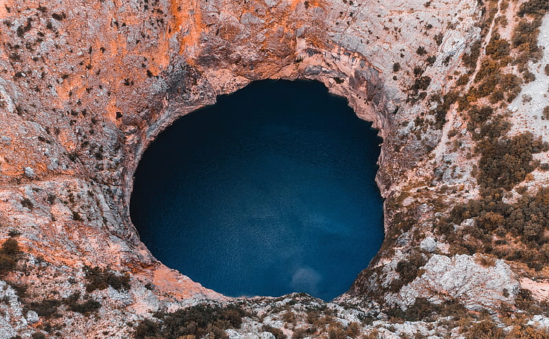 Blue Hole Ultra, Nature, Lakes, Blue, Water, Hole, HD wallpaper
