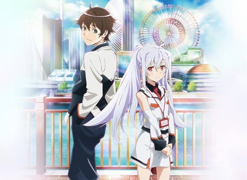 Plastic Memories, cute, sci-fi, girl, romance, anime, love, long hair, couple, HD wallpaper