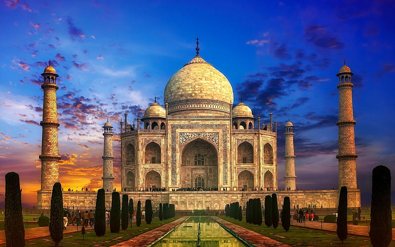 Taj Mahal, Agra, Palace, India, HD wallpaper