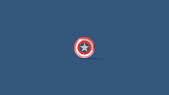 Captain America Shield Minimalism, captain-america, shield, minimalism, artist, superheroes, minimalist, HD wallpaper