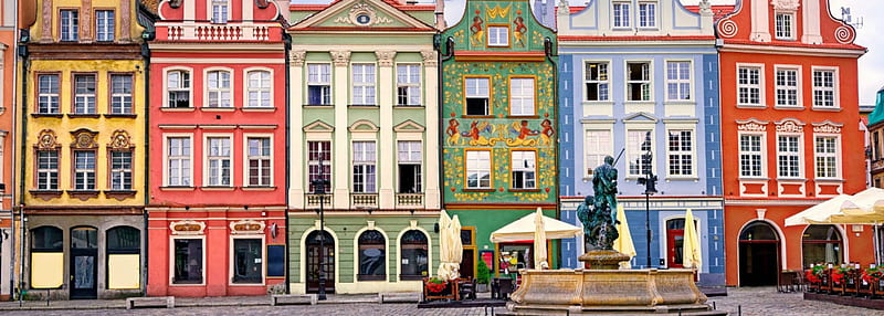 Poznan Poland, Houses, Poland, Poznan, Colorful, HD wallpaper