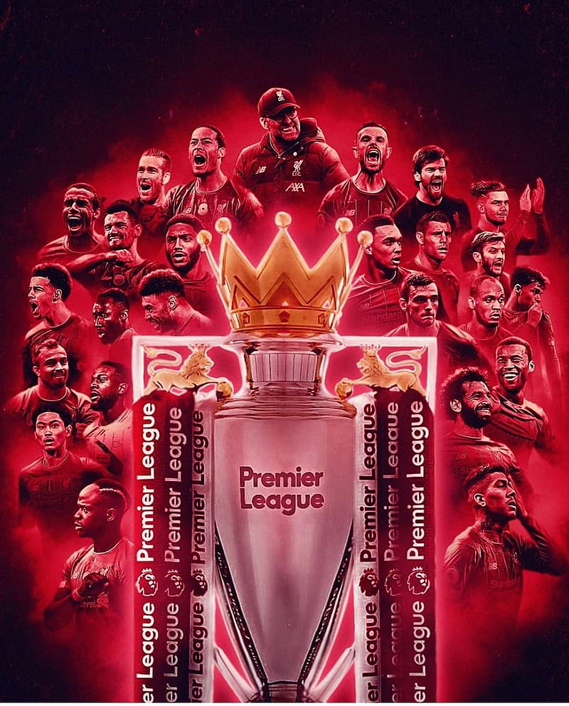 LFC Premier league, ball, cup, red, sport, HD phone wallpaper